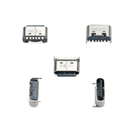 TYPE-C 6PIN 母座板上短體L=5.0后兩腳插---(UC.01.53-1B-0002)_調整大小